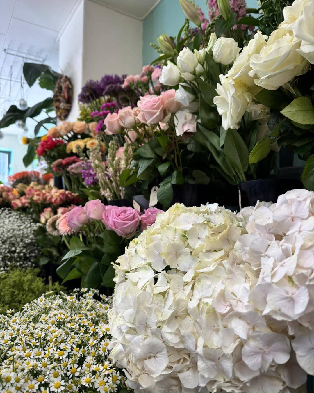 Friske blomster i Blomsterhjørnet Odense