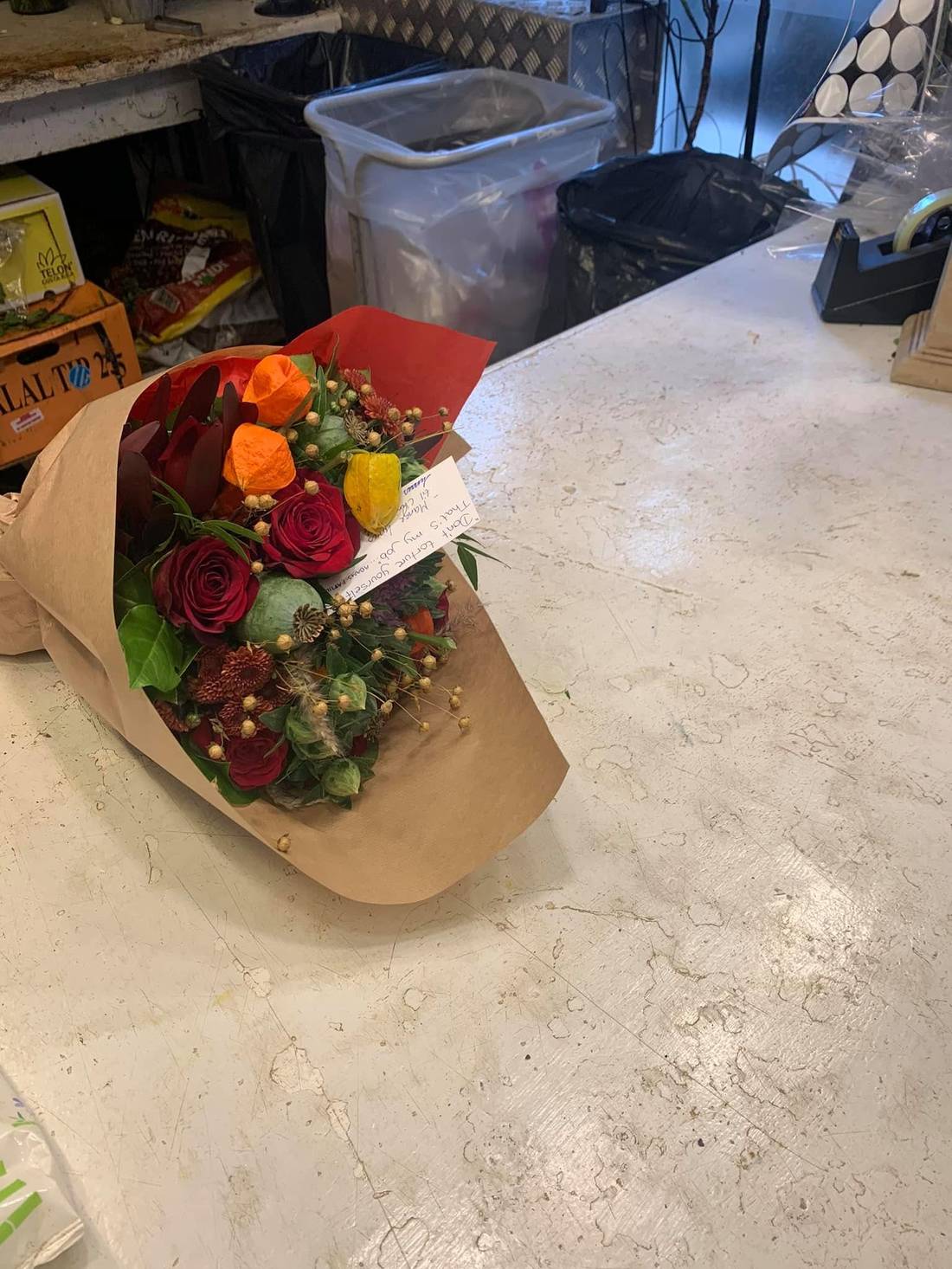Buket fra Blomsterhjørnet Odense